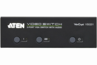 Commutateur 2 PORTS VGA + audio+ RS232 aten VS0201 300MHz