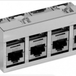 Panneau 4 ports RJ45 CAT.6A STP pour boîtier VDI résidentiel