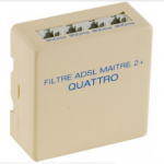 Filtre ADSL 4 sorties RJ45 pour rail DIN